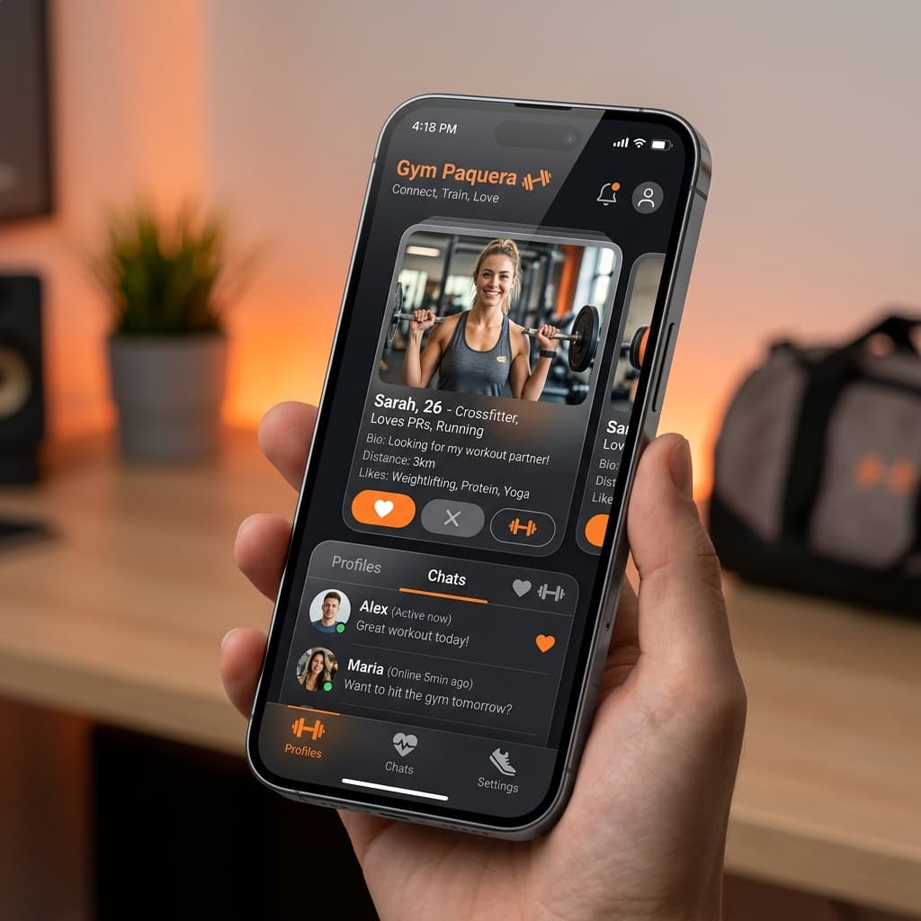 Gym Paquera App Mockup